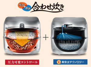 圧力+真空 合わせ炊き
