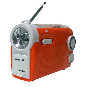 WINTECH|手回し充電ラジオライト(FMワイドバンド対応)<br>(オレンジ)|KDR-107D WINTECH|手回し充電ラジオライト(FMワイドバンド対応)<br>(オレンジ)|KDR-107D