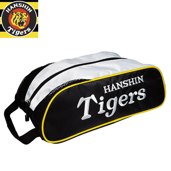 レザックス|阪神タイガース シューズケース(ホワイト×ブラック)|HTSC-7515BK/WH レザックス|阪神タイガース シューズケース(ホワイト×ブラック)|HTSC-7515BK/WH