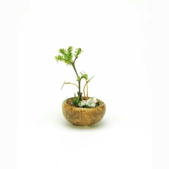 プラッツ|1/12 THE BONSAI 丸鉢寄せ植え(茶)【BONN02】|BONN02 BONSAI マルヨセウエ チャ プラッツ|1/12 THE BONSAI 丸鉢寄せ植え(茶)【BONN02】|BONN02 BONSAI マルヨセウエ チャ