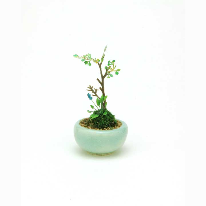 プラッツ|1/12 THE BONSAI 丸鉢寄せ植え(水色)【BONN05】|BONN05 BONSAI マルバチヨセウエ ミズイロ プラッツ|1/12 THE BONSAI 丸鉢寄せ植え(水色)【BONN05】|BONN05 BONSAI マルバチヨセウエ ミズイロ