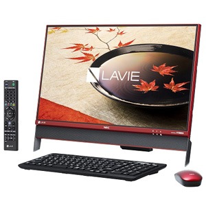 NEC|23.8型デスクトップパソコン<BR>LAVIE Desk All-in-one DA370/FAシリーズ<BR>クランベリーレッド|PC-DA370FAR NEC|23.8型デスクトップパソコン<BR>LAVIE Desk All-in-one DA370/FAシリーズ<BR>クランベリーレッド|PC-DA370FAR