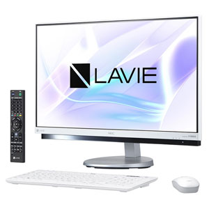 NEC|23.8型 デスクトップパソコン<br>LAVIE Desk All-in-one DA770/HAシリーズ<br>ファインホワイト|PC-DA770HAW NEC|23.8型 デスクトップパソコン<br>LAVIE Desk All-in-one DA770/HAシリーズ<br>ファインホワイト|PC-DA770HAW