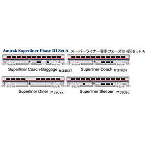 ホビーセンターカトー|【再生産】(N) 106-3517 スーパーライナー 客車 フェーズIII 4両セットA|ホビーセンターカトー106-3517 ホビーセンターカトー|【再生産】(N) 106-3517 スーパーライナー 客車 フェーズIII 4両セットA|ホビーセンターカトー106-3517