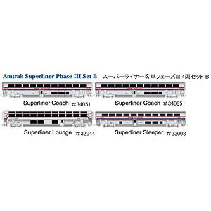 ホビーセンターカトー|【再生産】(N) 106-3518 スーパーライナー 客車 フェーズIII 4両セットB|ホビーセンターカトー106-3518 ホビーセンターカトー|【再生産】(N) 106-3518 スーパーライナー 客車 フェーズIII 4両セットB|ホビーセンターカトー106-3518