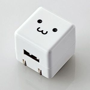 エレコム|スマートフォン用AC充電器 CUBE 1A出力 USB1ポート ホワイトフェイス|MPA-ACUAN007WF エレコム|スマートフォン用AC充電器 CUBE 1A出力 USB1ポート ホワイトフェイス|MPA-ACUAN007WF