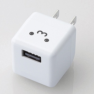 エレコム|キューブ型AC充電器(ホワイトフェイス)|AVA-ACUBN003F1 エレコム|キューブ型AC充電器(ホワイトフェイス)|AVA-ACUBN003F1