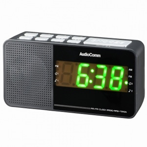 オーム|ワイドFM/AM クロックラジオ(ブラック)|RAD-T210N オーム|ワイドFM/AM クロックラジオ(ブラック)|RAD-T210N
