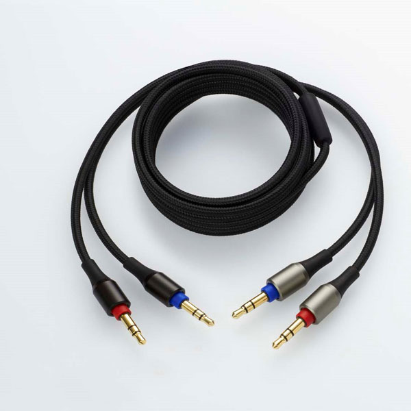 JVC|バランス接続対応ヘッドホンリケーブル(1.8m・1本)<br>【3.5mmステレオミニ⇔3.5mmステレオミニ】|CN-HY01MB JVC|バランス接続対応ヘッドホンリケーブル(1.8m・1本)<br>【3.5mmステレオミニ⇔3.5mmステレオミニ】|CN-HY01MB