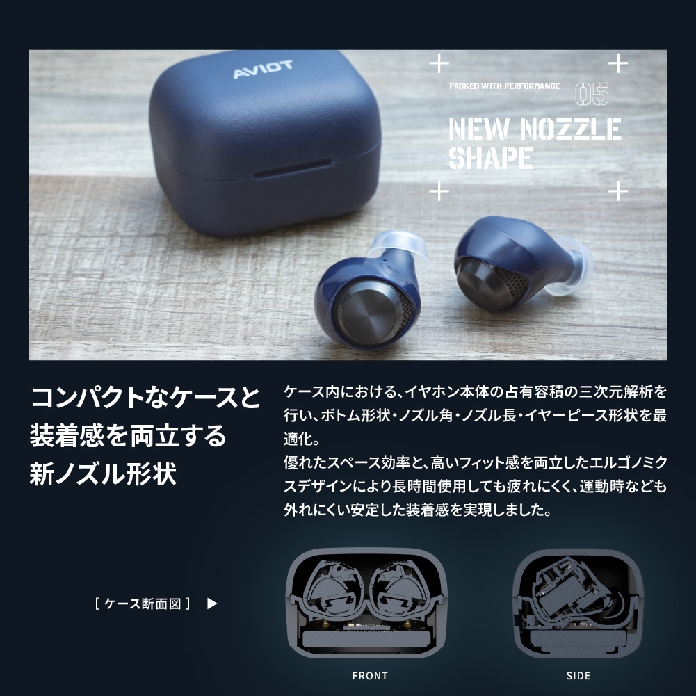 ノイズキャンセリング機能搭載 完全ワイヤレス Bluetooth
