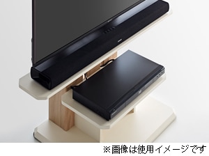 24～55V型まで対応 壁寄せテレビスタンド(ナチュラル木目＆白木目