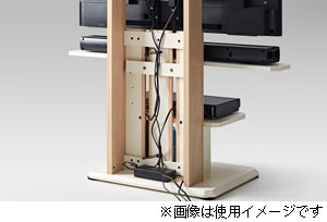 24～55V型まで対応 壁寄せテレビスタンド(ナチュラル木目＆白木目