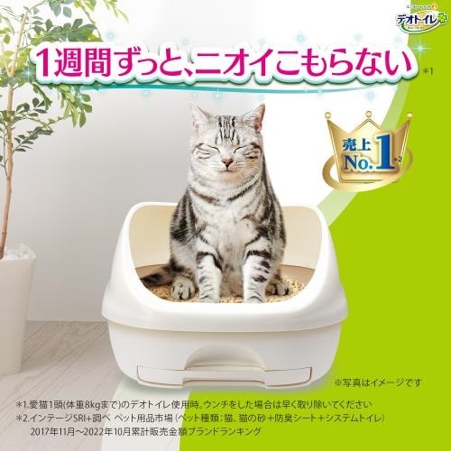 デオトイレ鉱物タイプ砂計16kg、シート20枚×1袋、デオサンド消臭粒2ℓ×1袋 デオトイレ 消臭サンド お徳用4L×6袋 猫砂 シリカゲル | チャーム