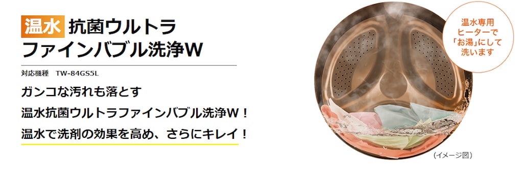 8.0kg ドラム式洗濯乾燥機【左開き】モーニングホワイト | 東芝 | TW