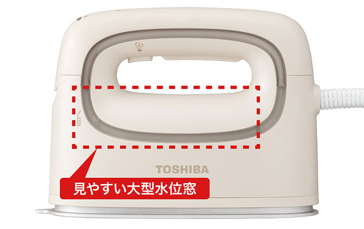 コードつき衣類スチーマー ベージュ | 東芝 | TAS-V70-N