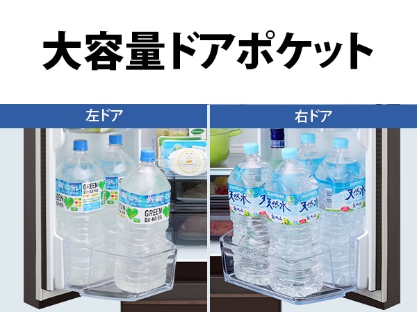 大容量ドアポケット