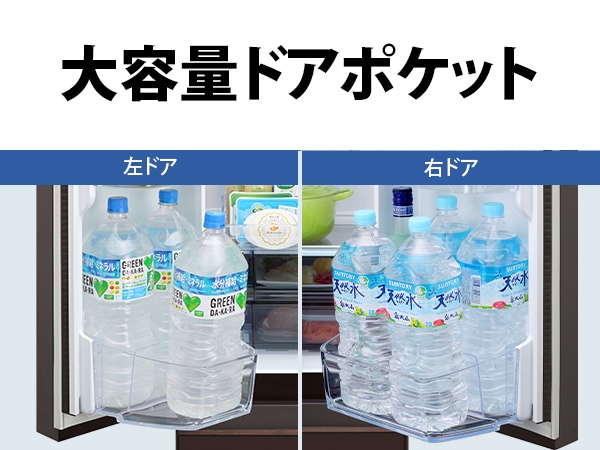 大容量ドアポケット