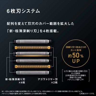 メンズシェーバー[電気シェーバー]【6枚刃】【自動洗浄器付