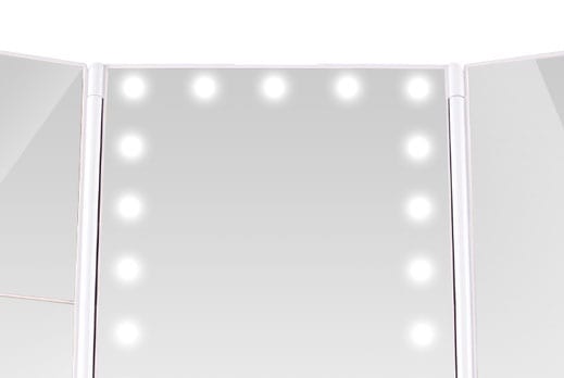 美ルル LEDメイクアップミラーアクトレス（LEDつき卓上三面鏡