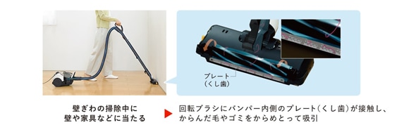 サイクロン式クリーナー コード式 自走式パワーブラシ メタル
