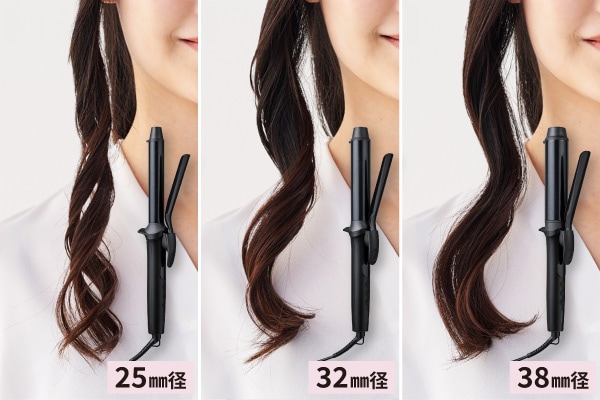 38mm ブラック カールヘアアイロン 新品未使用 ヘアアイロン コンパクトヘアアイロン ヘアカーラー ストレート