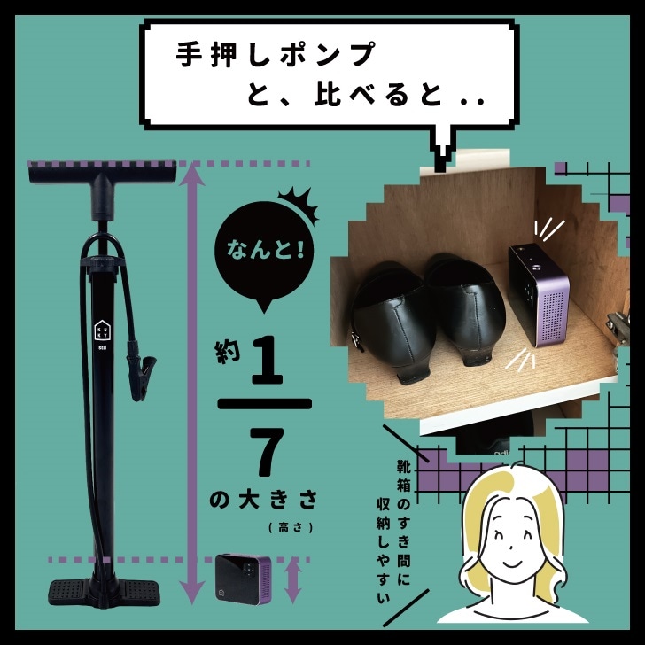 小型電動空気入れ(メロン) | アサヒサイクル | FC-360 | Joshin