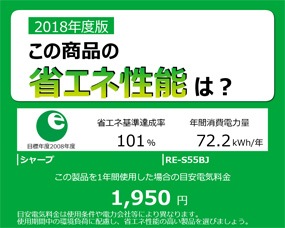 【RE-S55BJ】省エネ性能