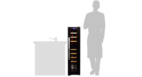 ワイン Ts ワインセラー (18本収納)【右開き】 ブラック | デバイスタイル