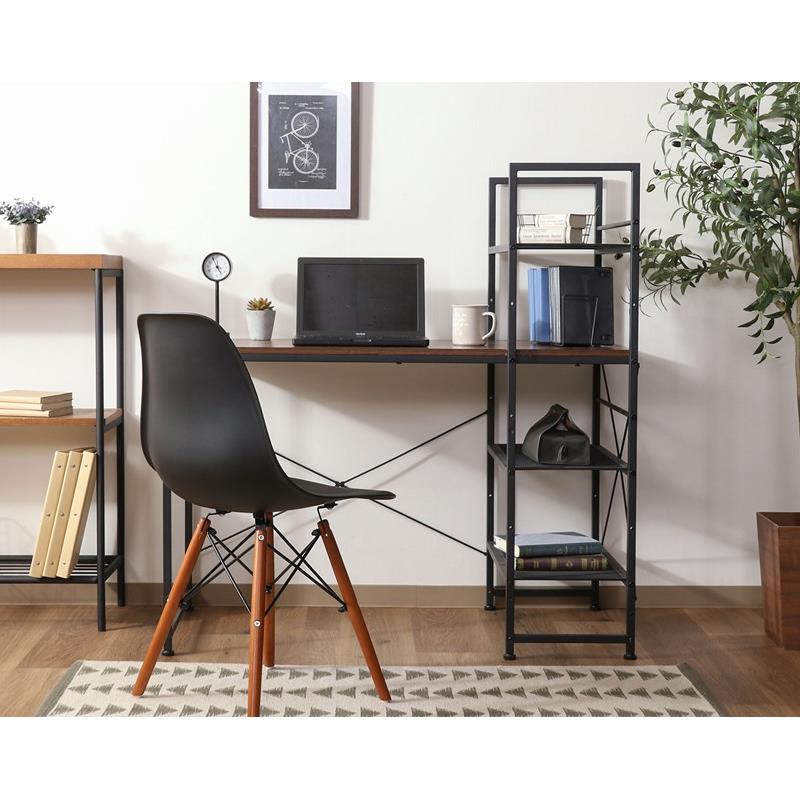 ★新品未開封！ラック付きデスク アチーブWN DNZ1048DGWN ブラウン 左右組み換えラック付きデスク ルカ (ブラウン) | 不二貿易