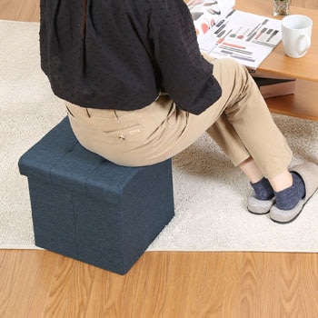 ハント ボックススツール 30cm（ネイビー） | 不二貿易 | 85993