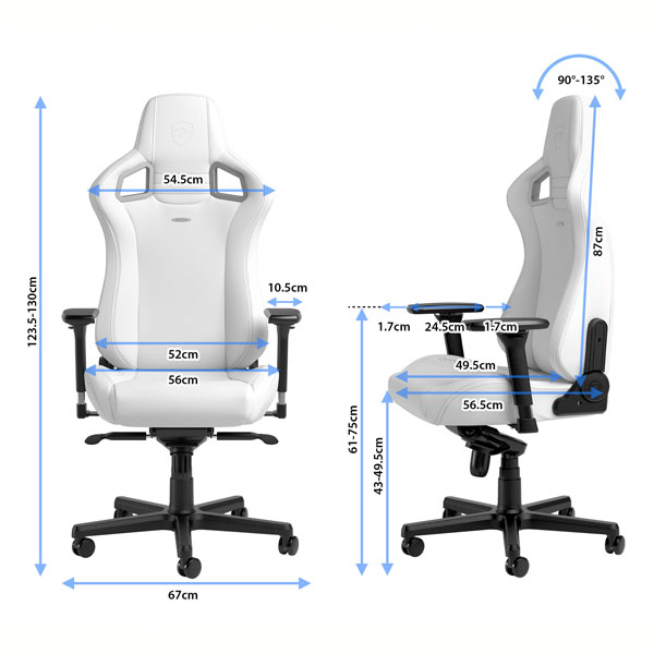 ゆ　ゲーミングチェア　ホワイト ゲーミングチェア EPIC WHITE EDITION | noblechairs | NBL-EPC