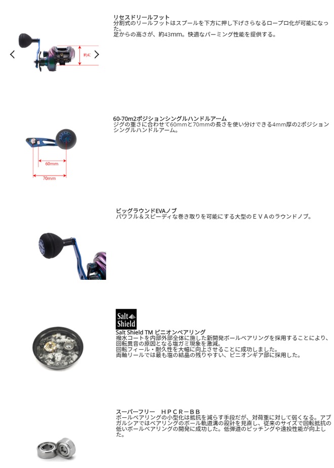Abu Garcia ソルティーステージ、ジギング　右巻き　ギア比7.3:1 Abu Garcia ソルティーステージ、ジギング 右巻き ギア比7.3:1
