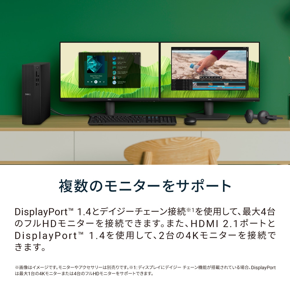 スリム デスクトップパソコン Dell Slim ECS1250（Core Ultra 7