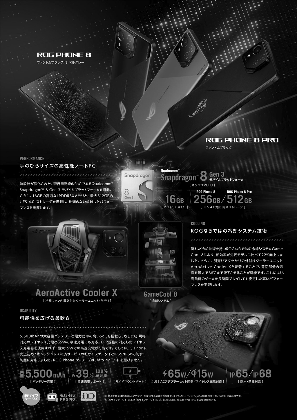 ROG Phone 8 (16GB/256GB) ファントムブラック | ASUS ROG Phone 8 (16GB/256GB) ファントムブラック | ASUS