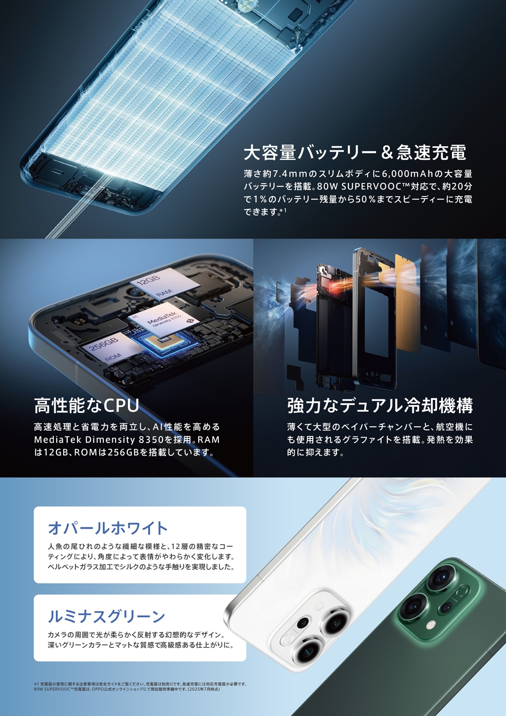 OPPO Reno14 5G （12GB/256GB） - ルミナスグリーン（SIMフリー