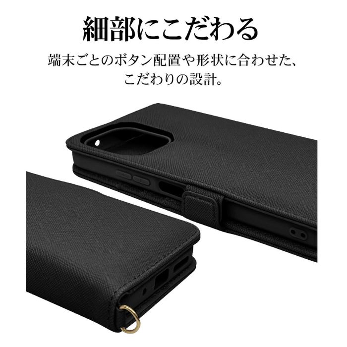Redmi 12 5G(XIG03)用 ハンドストラップ付き手帳型ケース カード