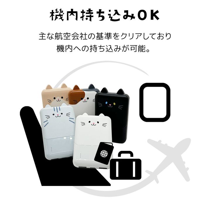Type-C1ポート/USB2ポート モバにゃー おでかけモバイル