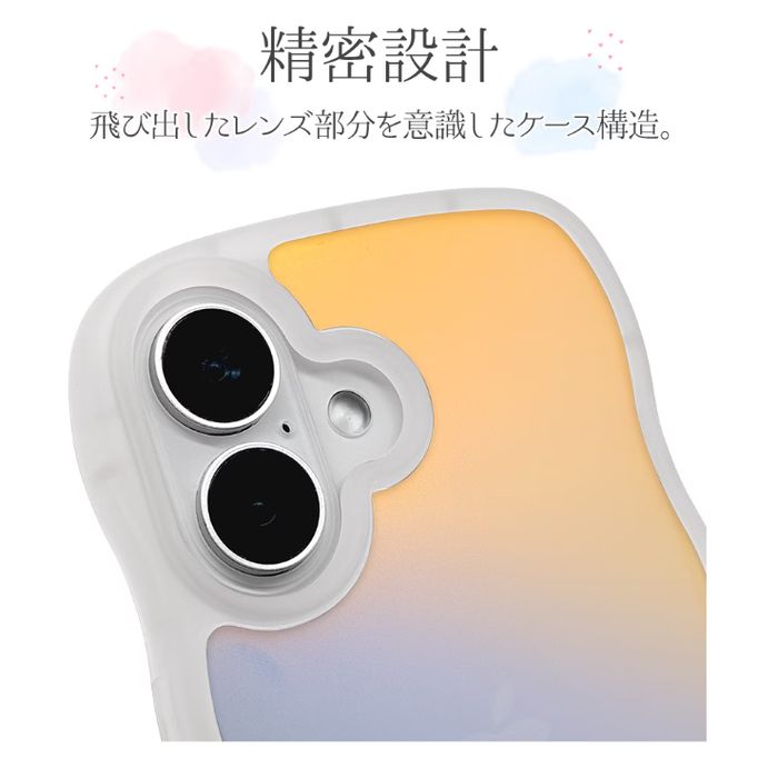 iPhone16用 MY.DECOR ハイブリッドケース - WAVE -（ホログラム