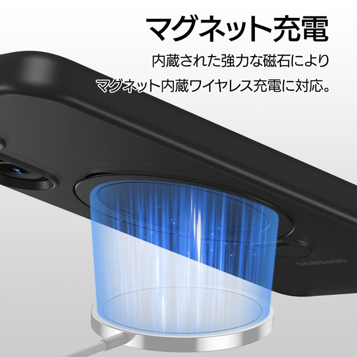 専用 2セット とUV5 Galaxy S25用 ZEROSAFE SHAFT ワイヤレス充電対応 360°回転