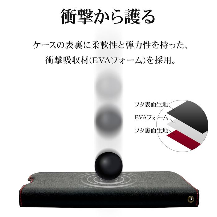 かんたんスマホ4(A402ZT)用 薄型手帳サイドマグネットケース