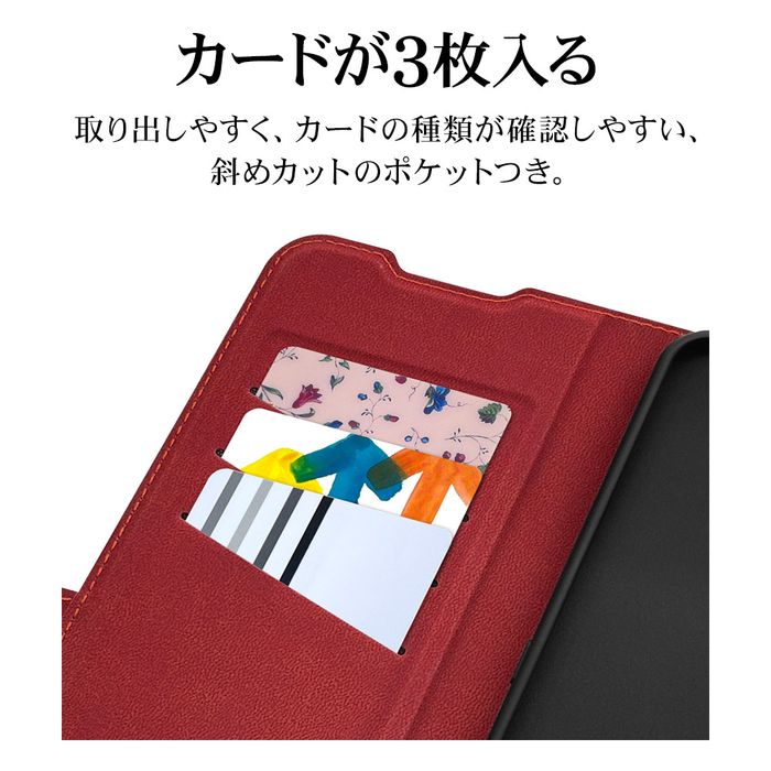 かんたんスマホ4(A402ZT)用 薄型手帳サイドマグネットケース