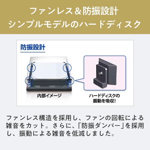 ファンレス＆防振設計