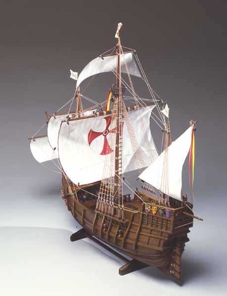 ウッディジョー 1/45 サンタマリア 木製模型　完品 木製帆船模型 サンタマリア（1/50スケール・全長 604mm・完成