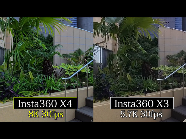 【動画】最高画質8K30fps(X4)と5.7K30fps(X3)の比較