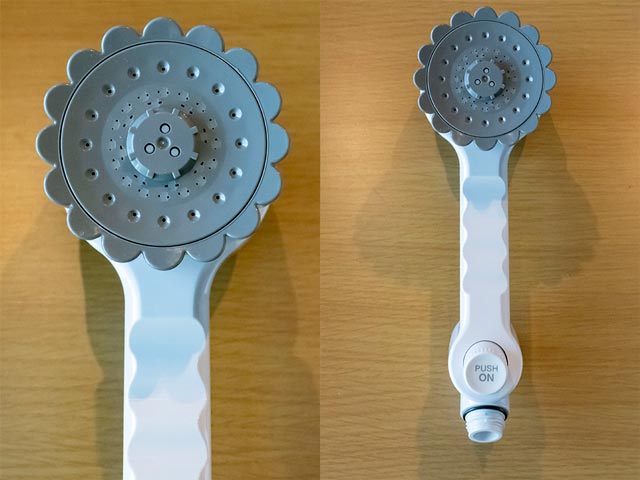 散水板の直径は小ぶりで穴も少な目の印象
