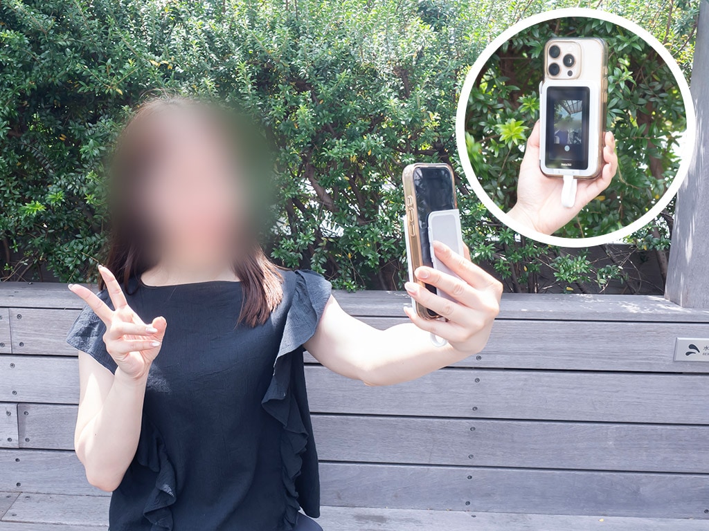 画面を見ながら一発撮影！自撮りの失敗をなくす『Insta360 Snap 自撮り