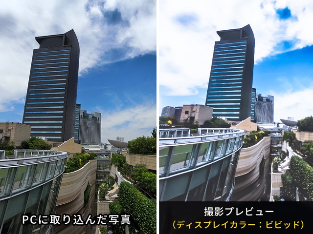 スマホ画面がビビッドすぎてギャップがある