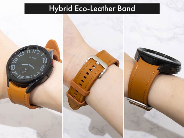 高級感のある「Hybrid Eco-Leather Band」