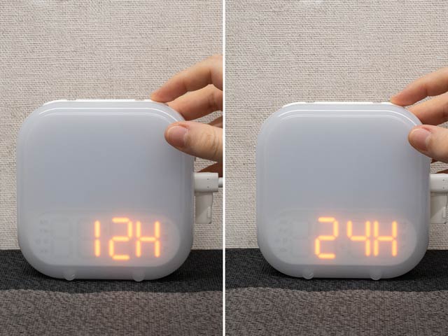 時刻表示を12h/24hで選択可能