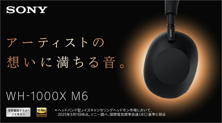 SONY ノイズキャンセリング機能搭載ヘッドホン WH-1000X M6